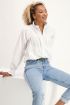 Poplin blouse met ruffle