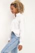 Poplin blouse met ruffle