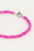 Roze kralen armband met slotje