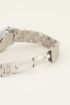 Zilver horloge met schakelband & witte wijzerplaat | My Jewellery