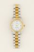 Bicolor horloge met schakelband & witte wijzerplaat | My Jewellery