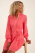 Koraal jurk met crochet & ruffle kraag | My Jewellery