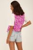 Paars gilet met bloemenprint | My Jewellery