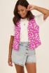 Paars gilet met bloemenprint | My Jewellery