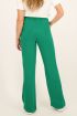 Groene wijdvallende broek met ceintuur | My Jewellery