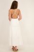Witte maxi jurk met spaghettibandjes & open rug| My Jewellery