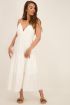 Witte maxi jurk met spaghettibandjes & open rug| My Jewellery