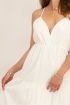 Witte maxi jurk met spaghettibandjes & open rug| My Jewellery