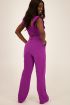 Donkerpaarse pantalon linnen look