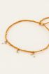 Springstones oranje gevlochten armband/enkelband | My Jewellery
