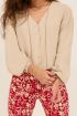 Beige blouse met kant & koord | My Jewellery