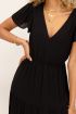 Zwarte maxi jurk met diepe V-hals | My Jewellery