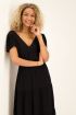 Zwarte maxi jurk met diepe V-hals | My Jewellery