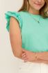 Turquoise top met volants | My Jewellery
