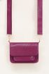 Fuchsia schoudertas met croco print | My Jewellery
