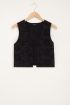 Zwart gilet met bloemen broderie | My Jewellery