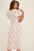 Witte midi jurk met gekleurde boho print | My Jewellery