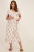 Witte midi jurk met gekleurde boho print | My Jewellery