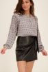 Witte blouse met blauwe bloemenprint | My Jewellery