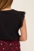Zwarte top met broderie & volants | My Jewellery