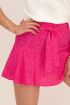 Roze skort met rode bloemenprint | My Jewellery