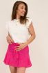 Roze skort met rode bloemenprint | My Jewellery