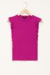 Paars T-shirt met ruffles | My Jewellery