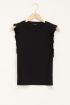 Zwart T-shirt met ruffles | My Jewellery