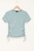 Petrol T-shirt met trekkoordjes | My Jewellery