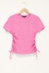 Roze T-shirt met trekkoordjes | My Jewellery
