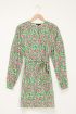 Groene jurk met bloemenprint & ballonmouwen | My Jewellery
