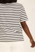 Zwart-wit gestreept T-shirt Bisous | My Jewellery