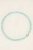 Souvenir mintgroene surf ketting met zilver slotje | My Jewellery