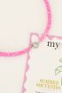 Souvenir roze surf ketting met zilver slotje | My Jewellery