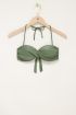Shiny green knot-front bikini top | My Jewellery