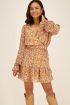 Multicoloured floral print dress with glitter | My Jewellery