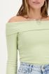 Green off-shoulder top with rib | My Jewellery