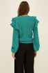 Turquoise sweater with ruffles | My Jewellery