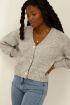 Grey knitted cardigan with buttons  | My Jewellery