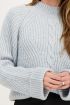 Light blue sweater with cropped sleeves | My Jewellery