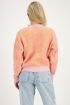 Orange knit sweater with pink stripes | My Jewellery
