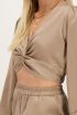 Beige satin top with knot | My Jewellery