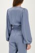 Blue satin top with knot  | My Jewellery