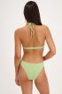 Green triangle bikini top with ruffle & rib | My Jewellery