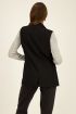 Black long gilet with pockets | My Jewellery
