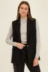 Black long gilet with pockets | My Jewellery