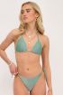 Green triangle bikini top with lurex | My Jewellery