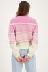 Pink knit sweater with stripes | My Jewellery