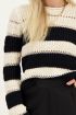 Black & white open striped sweater | My Jewellery
