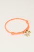Candy orange rope bracelet with star | My Jewellery